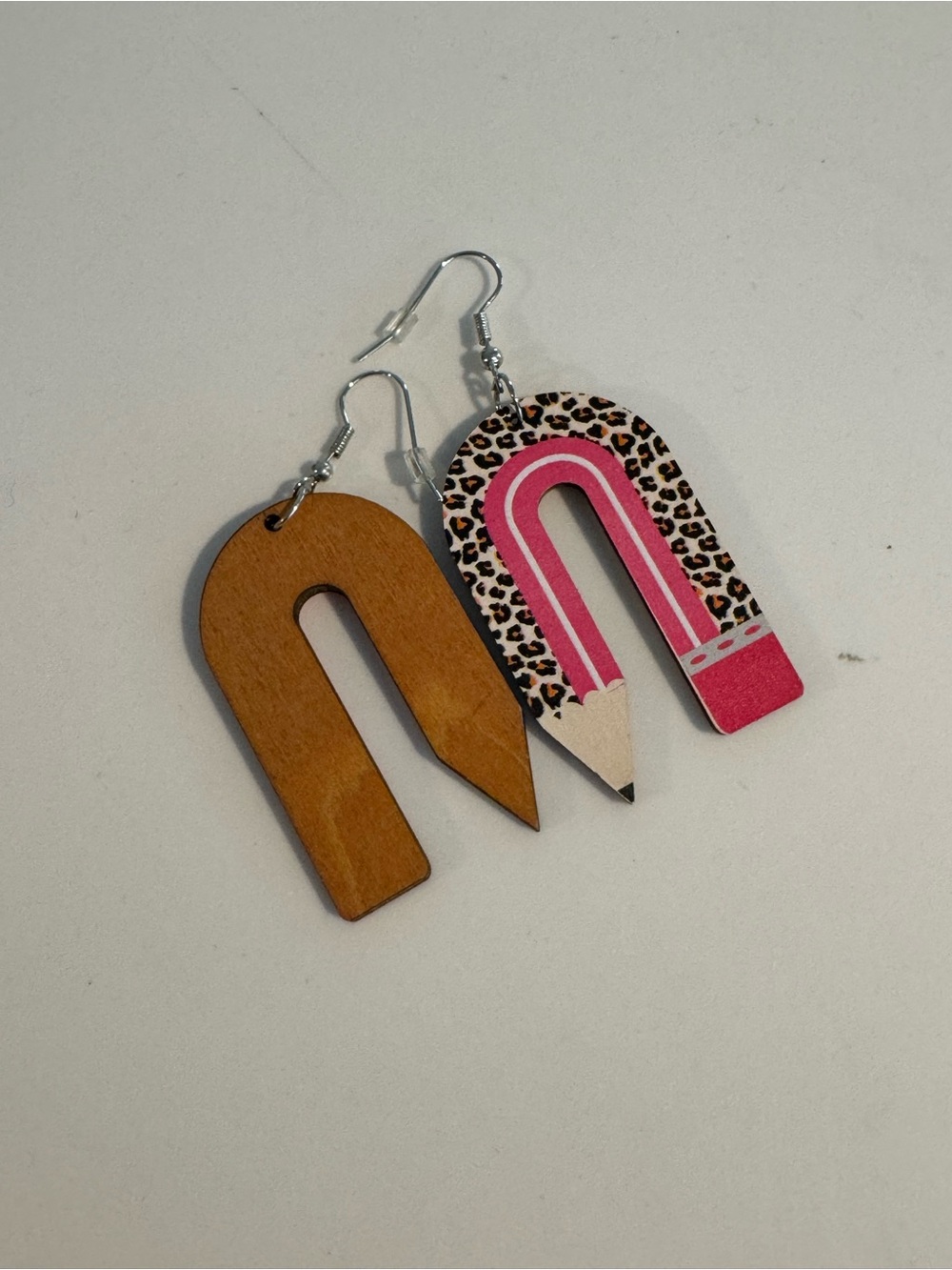 Colorful Teacher-Earrings Set - Rainbow, Apple & Pencil Designs - Picture 2 of 8